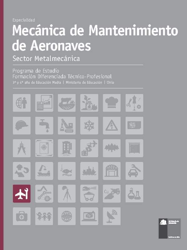 Programa de Estudio Especialidad Mecánica de Mantenimiento de Aeronaves