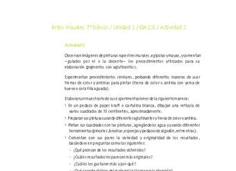 Artes Visuales 7° básico-Unidad 1-OA2;5-Actividad 2