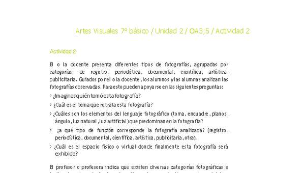 Artes Visuales 7° básico-Unidad 2-OA3;5-Actividad 2