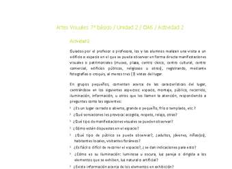 Artes Visuales 7° básico-Unidad 2-OA6-Actividad 2