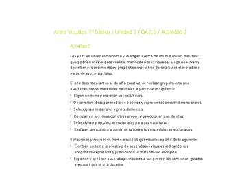 Artes Visuales 7° básico-Unidad 3-OA2;5-Actividad 2