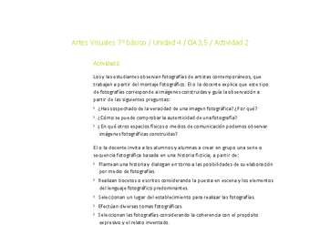 Artes Visuales 7° básico-Unidad 4-OA3;5-Actividad 2