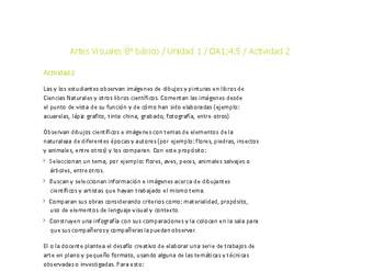 Artes Visuales 8° básico-Unidad 1-OA1;4;5-Actividad 2