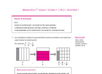 Matemática 7° básico -Unidad 1-OA 2-Actividad 1