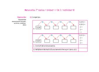 Matemática 7° básico -Unidad 1-OA 3-Actividad 10
