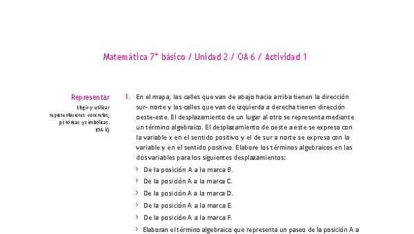 Matemática 7° básico -Unidad 2-OA 6-Actividad 1