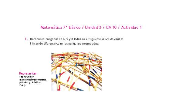 Matemática 7° básico -Unidad 3-OA 10-Actividad 1