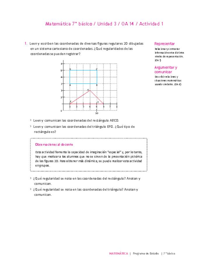 Matemática 7° básico -Unidad 3-OA 14-Actividad 1