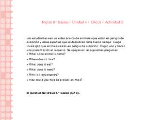 Inglés 8° básico-Unidad 4-OA5;6-Actividad 2