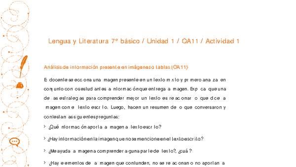 Lengua y Literatura 7° básico-Unidad 1-OA11-Actividad 1