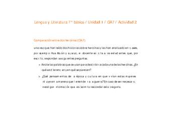 Lengua y Literatura 7° básico-Unidad 1-OA7-Actividad 2