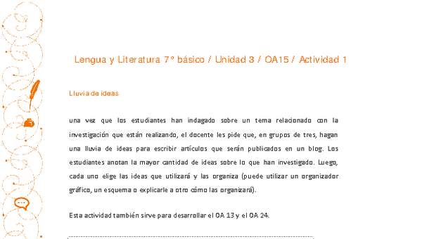 Lengua y Literatura 7° básico-Unidad 3-OA15-Actividad 1