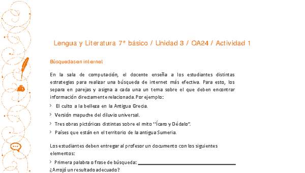 Lengua y Literatura 7° básico-Unidad 3-OA24-Actividad 1
