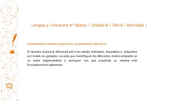 Lengua y Literatura 8° básico-Unidad 4-OA19-Actividad 1