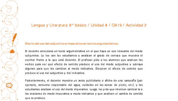 Lengua y Literatura 8° básico-Unidad 4-OA19-Actividad 2