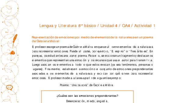 Lengua y Literatura 8° básico-Unidad 4-OA4-Actividad 1