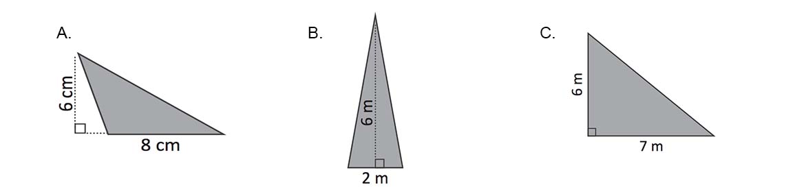 Ejercicios área en triángulos