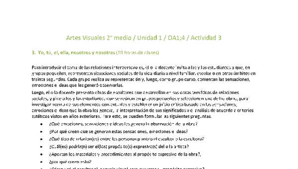 Artes Visuales 2 medio-Unidad 1-OA1;4-Actividad 3