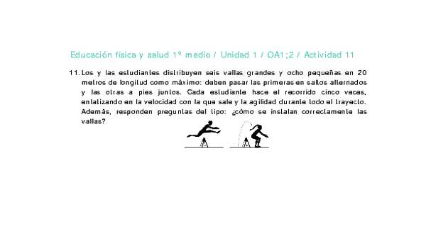Educación Física 1 medio-Unidad 1-OA1;2-Actividad 11