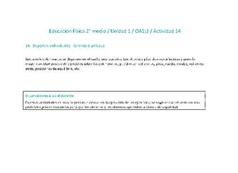 Educación Física 2 medio-Unidad 1-OA1;2-Actividad 14