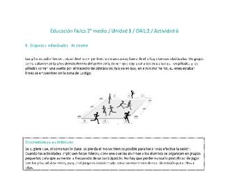 Educación Física 2 medio-Unidad 1-OA1;2-Actividad 6