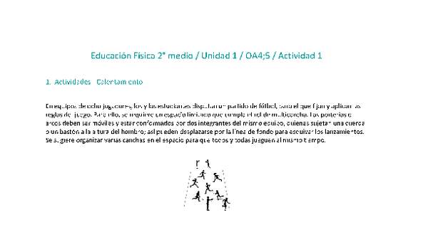 Educación Física 2 medio-Unidad 1-OA4;5-Actividad 1