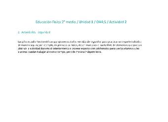 Educación Física 2 medio-Unidad 1-OA4;5-Actividad 2