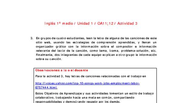 Inglés 1 medio-Unidad 1-OA11;12-Actividad 3