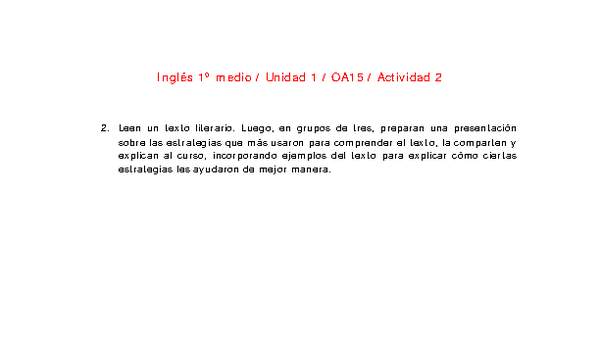Inglés 1 medio-Unidad 1-OA15-Actividad 2