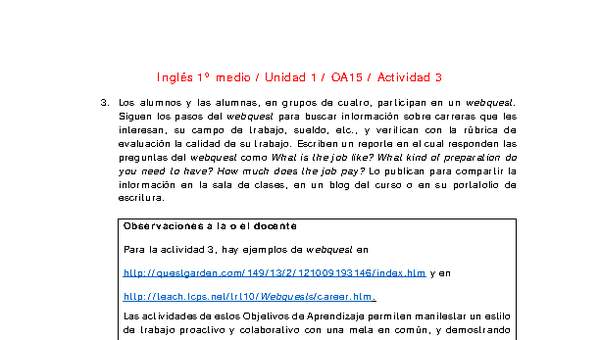 Inglés 1 medio-Unidad 1-OA15-Actividad 3