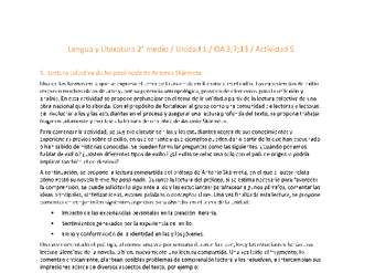 Lengua y Literatura 2 medio-Unidad 1-OA3;7;13-Actividad 5