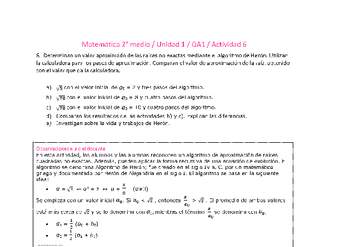 Matemática 2 medio-Unidad 1-OA1-Actividad 6
