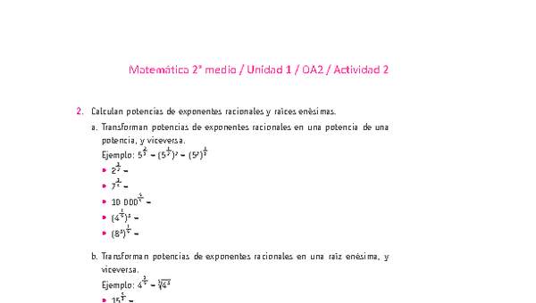 Matemática 2 medio-Unidad 1-OA2-Actividad 2