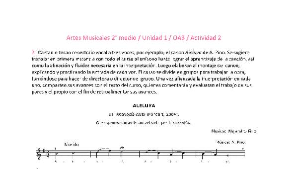 Artes Musicales 2 medio-Unidad 1-OA3-Actividad 2