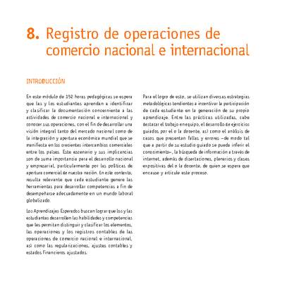 Módulo 08 - Registro de operaciones de comercio nacional e internacional