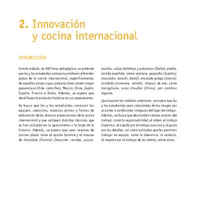 Módulo 02 - Innovación y cocina internacional