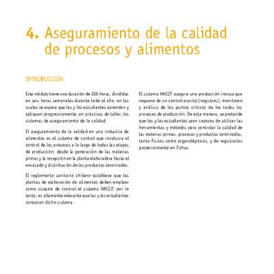 Módulo 04 - Aseguramiento de la calidad de procesos y alimentos