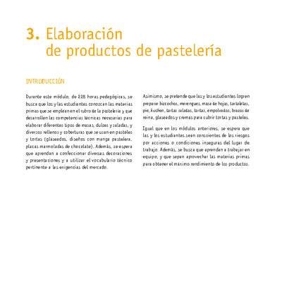 Módulo 03 - Elaboración de productos de pastelería