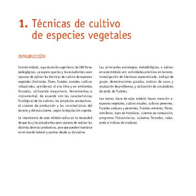 Módulo 01 - Técnicas de cultivo de especies vegetales