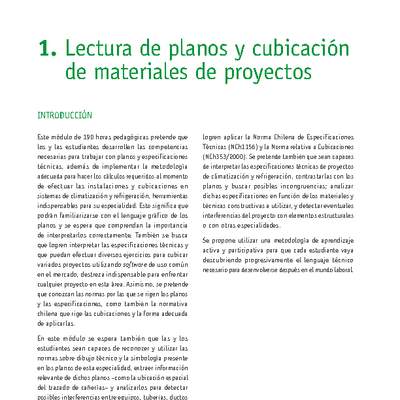 Módulo 01 - Lectura de planos y cubicación de materiales de proyectos