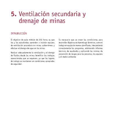 Módulo 05 - Ventilación secundaria y drenaje de minas
