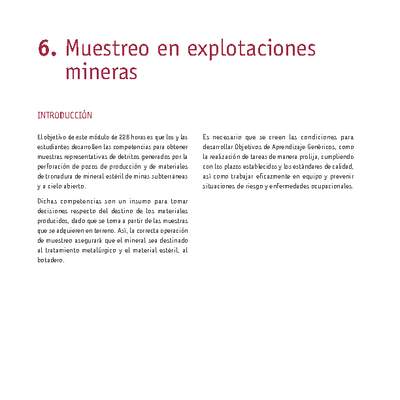 Módulo 06 - Muestreo en explotaciones mineras