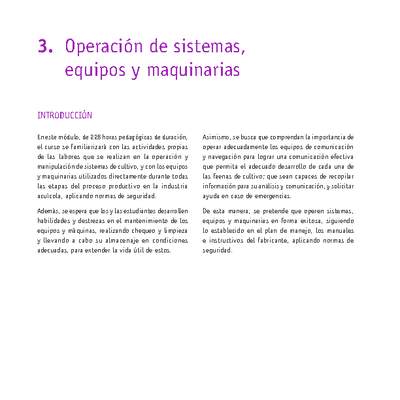 Módulo 03 - Operación de sistemas, equipos y maquinarias