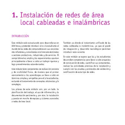 Módulo 01 - Instalación de redes de área local cableadas e inalámbricas