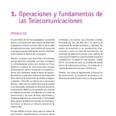 Módulo 01 - Operaciones y fundamentos de las telecomunicaciones