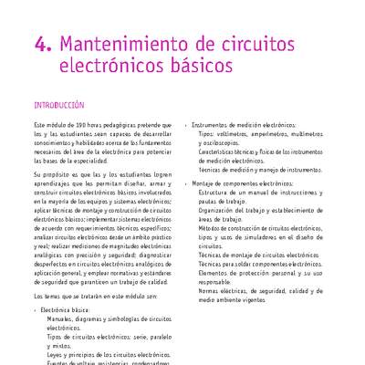 Módulo 04 - Mantenimiento de circuitos electrónicos básicos