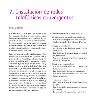 Módulo 07 - Instalación de redes telefónicas convergentes