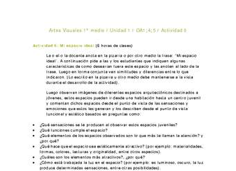 Artes Visuales 1 medio-Unidad 2-OA1;4;5-Actividad 6