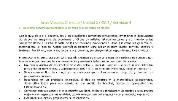 Artes Visuales 2 medio-Unidad 2-OA2-Actividad 4