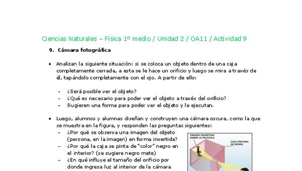 Ciencias Naturales 1 medio-Unidad 2-OA11-Actividad 9